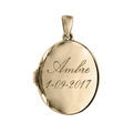 Pendentifs sur Artemare : Pendentif en argent et dorure jaune cassolette ovale &agrave; graver (1 ou 2 photos droite et gauche)