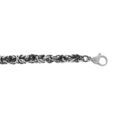 Bracelet en acier patin&eacute; maille royale 19+3cm