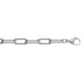 Bracelets sur Artemare : Bracelet en acier maille rectangulaire et torsad&eacute;e mod&egrave;le fin 19+2 cm