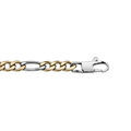 Chaine sur Artemare : Bracelet en acier et PVD jaune maille altern&eacute;e 1+3 5mm longueur 21cm