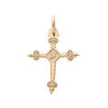 Pendentifs sur Artemare : Pendentif en plaqu&eacute; or croix de Savoie moyen mod&egrave;le motif recto/verso
