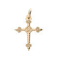 Pendentif en plaqu&eacute; or croix de Savoie grand mod&egrave;le motif recto/verso