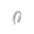 Anneau manchette en argent rhodi&eacute; lisse 11mm largeur 2mm (&agrave; l'unit&eacute;) Artemare