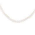 Collier en argent rhodi&eacute; Perles de culture d'eau douce 5mm irr&eacute;guli&egrave;re 50+5cm Artemare