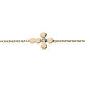 Bracelets sur Artemare : Bracelet en plaqu&eacute; or cha&icirc;ne avec croix 1 oxyde blanc serti 16+2cm