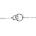 Bracelets sur Artemare : Bracelet en argent rhodi&eacute; cha&icirc;ne avec double anneaux entremel&eacute;s lisse et torsade 16+3cm