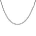 Colliers sur Artemare : Collier en argent rhodi&eacute; maille ronde et chute d'oxydes blancs sertis 42+3cm