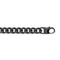 Chaine sur Artemare : Bracelet en acier maille gourmette 6mm PVD noir 20,5cm