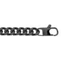 Chaine sur Artemare : Bracelet en acier maille gourmette 8mm PVD noir 20,5cm