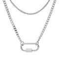 Colliers sur Artemare : Collier en acier double rang avec mousqueton viss&eacute; 39+5cm