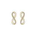 Boucles d'oreille sur Artemare : Boucles d'oreille en plaqu&eacute; or infini oxydes blancs sertis et fermoir poussette