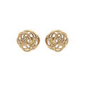 Boucles d'oreille tige en plaqu&eacute; or noeud d'amour Artemare