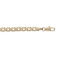 Bracelet en plaqu&eacute; or maille plate 16+3cm