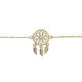 Bracelet en plaqu&eacute; or cha&icirc;ne avec attrape r&ecirc;ve 16,5+3cm Artemare