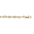 Bracelet en plaqu&eacute; or maille marine 16+3cm Artemare