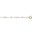 Bracelet en plaqu&eacute; or cha&icirc;ne avec perles de culture d'eau douce 16+3cm