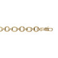 Bracelet en plaqu&eacute; or mailles rondes 16+3cm