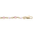 Bracelets sur Artemare : Bracelet en plaqu&eacute; or tutti frutti avec pierres roses 16+3cm