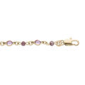 Bracelets sur Artemare : Bracelet en plaqu&eacute; or tutti frutti avec pierres violettes 16+3cm
