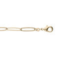 Bracelets sur Artemare : Bracelet en plaqu&eacute; or maillons ovales diamant&eacute;e 17+3cm