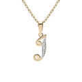 Colliers sur Artemare : Collier en plaqu&eacute; or cha&icirc;ne avec pendentif initiale I oxydes blancs sertis 42+3cm