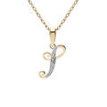 Colliers sur Artemare : Collier en plaqu&eacute; or cha&icirc;ne avec pendentif initiale S oxydes blancs sertis 42+3cm