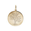 Pendentifs sur Artemare : Pendentif en plaqu&eacute; or m&eacute;daille avec motif arbre de vie 20mm