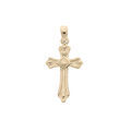 Pendentif en plaqu&eacute; or croix Occitane creus&eacute;e au centre et motifs aux extr&eacute;mit&eacute;s