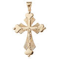 Pendentifs sur Artemare : Pendentif en plaqu&eacute; or grosse croix stylis&eacute;e