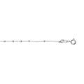 Bracelet en argent rhodi&eacute; cha&icirc;ne avec boules lisses 16+3cm Artemare