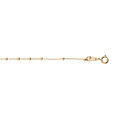 Bracelet en argent et dorure jaune cha&icirc;ne avec boules lisses 16+3cm Artemare