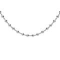 Collier en argent rhodi&eacute; cha&icirc;ne avec boules lisses 40+5cm