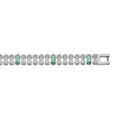 Bracelets sur Artemare : Bracelet en acier cascade d'oxydes blancs et verts sertis avec double fermoir 18.5cm