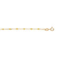 Bracelet en argent et dorure jaune cha&icirc;ne avec olives couleur jaune transparent 15+3cm