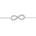 Bracelet en argent rhodi&eacute; cha&icirc;ne avec motif infini et oxydes blancs sertis 16+3cm Artemare