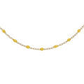 Colliers sur Artemare : Collier Sautoir en argent et dorure jaune cha&icirc;ne avec olives couleur jaune tansparent jaune transparent 60+10cm