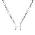 Collier en argent rhodi&eacute; cha&icirc;ne avec pendentif initiale H 5mm - 38+5cm