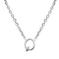 Collier en argent rhodi&eacute; cha&icirc;ne avec pendentif initiale Q 5mm - 38+5cm