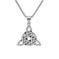 Collier en acier cha&icirc;ne avec pendentif celtique 54+5cm
