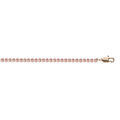 Bracelet en plaqu&eacute; or rivi&egrave;re d'oxydes roses sertis 17+3cm