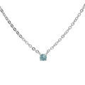 Colliers sur Artemare : Collier en argent rhodi&eacute; cha&icirc;ne avec pendentif pierre v&eacute;ritable Topaze bleu 3mm 38+5cm