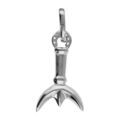 Pendentifs sur Artemare : Pendentif en argent platin&eacute; petit mod&egrave;le Trident Camarguais et fer &agrave; cheval - Symbole de la Camargue