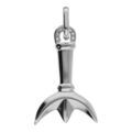 Pendentifs sur Artemare : Pendentif en argent platin&eacute; grand mod&egrave;le Trident Camarguais et fer &agrave; cheval - Symbole de la Camargue