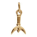 Pendentif en plaqu&eacute; or platin&eacute; petit mod&egrave;le trident Camarguais et fer &agrave; cheval - Symbole de la Camargue Artemare
