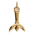 Pendentif en plaqu&eacute; or platin&eacute; grand mod&egrave;le trident Camarguais et fer &agrave; cheval - Symbole de la Camargue Artemare