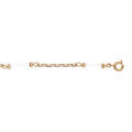 Bracelet en plaqu&eacute; or cha&icirc;ne avec tubes blancs 18cm Artemare