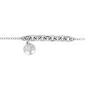 Bracelets sur Artemare : Bracelet en argent rhodi&eacute; cha&icirc;ne avec mailles avec pampille arbre de vie 16+3cm