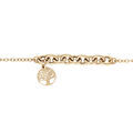 Bracelet en argent et dorure jaune cha&icirc;ne avec mailles avec pampille arbre de vie 16+3cm Artemare