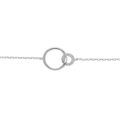 Bracelets sur Artemare : Bracelet en argent rhodi&eacute; cha&icirc;ne avec 2 ronds avec oxydes blancs sertis et 1 lisse 16+3cm