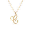 Colliers sur Artemare : Collier en argent et dorure jaune cha&icirc;ne avec pendentif lettre anglaise C diamant&eacute; 40+4cm